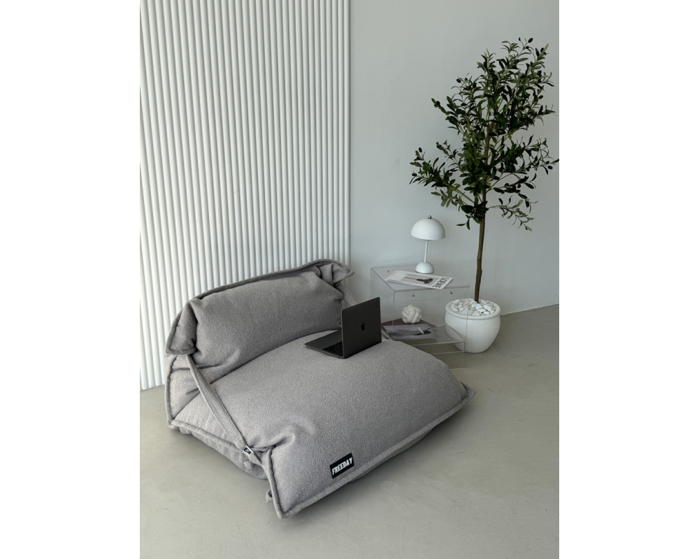 Кресло мешок PUFFY HOME (Alpaca), светло-серый